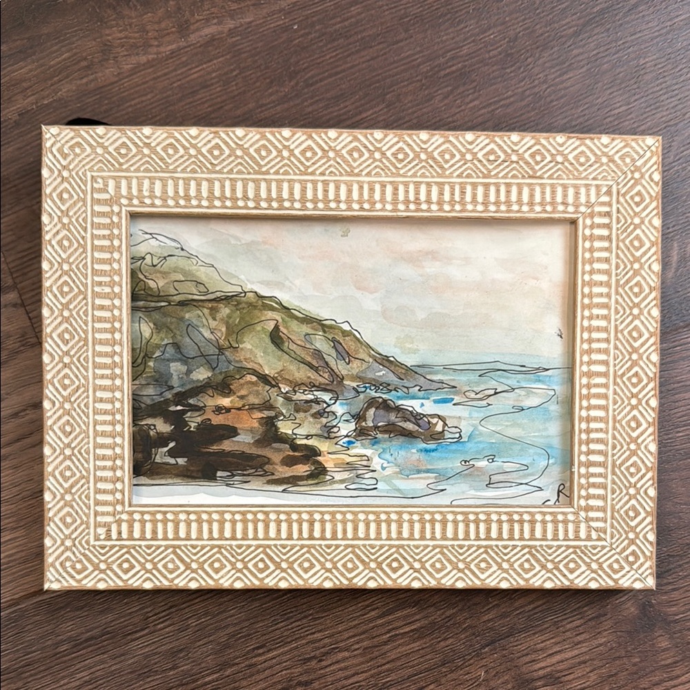 Original Art - Mixed Media Painting Coastal Impressionist